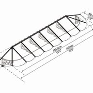 Lily 4700 Black Clear Door Canopy dimensions