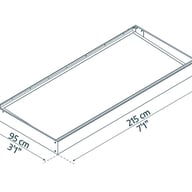 Sophia 2150 White Door Canopy dimensions