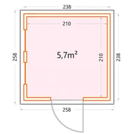 Telluria Luminato 2424 floor plan with dimensions