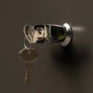 Telluria door lock and keys