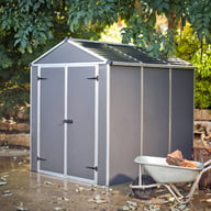 Grey Palram Canopia 6x8 Plastic Rubicon Shed