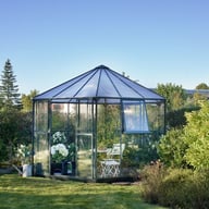 Halls Atrium Green Hexagonal Greenhouse Side Vents