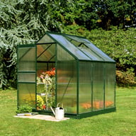 Halls Popular 6x6 Green Greenhouse