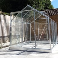Halls Popular Silver 8x6 Greenhouse Side
