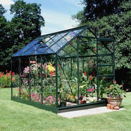 Halls Popular Green 8x6 Greenhouse Side