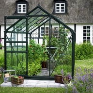 Halls Popular Green 8x6 Greenhouse Front
