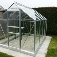 Halls Popular Silver 8x6 Greenhouse Corner