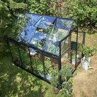 Halls Qube 8x6 Greenhouse Side Elevated View
