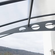 Palram Canopia Herald 2230 Door Canopy Dark Grey Steel Supports