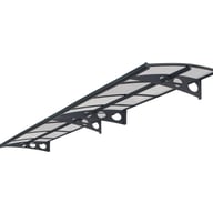 Palram Canopia Amsterdam 2230 Door Canopy Dark Grey Clear