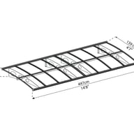 Palram Canopia Amsterdam 2230 Door Canopy Dark Grey Dimensions