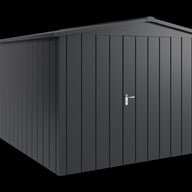 Hormann Juno 10x10 Apex Metal Garden Shed Anthracite Grey