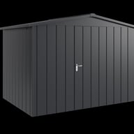 Hormann Juno 10x7 Apex Metal Garden Shed Anthracite Grey