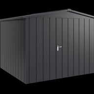 Hormann Juno 10x8.5 Apex Metal Garden Shed Anthracite Grey