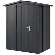 Hormann Juno 5.5x4 Apex Metal Garden Shed Anthracite Grey