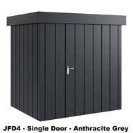 Hormann Juno 7x5.5 Pent Metal Garden Shed Anthracite Grey