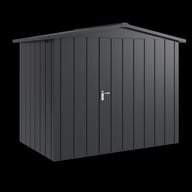 Hormann Juno 8.5x5.5 Apex Metal Garden Shed Anthracite Grey