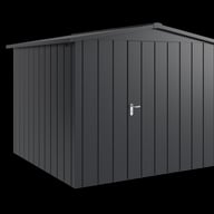 Hormann Juno 8.5x8.5 Apex Metal Garden Shed Anthracite Grey