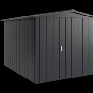 Hormann Juno 9x10 Apex Metal Garden Shed Anthracite Grey