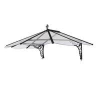 Palram Canopia Iris 1780 Door Canopy Black Clear Acrylic