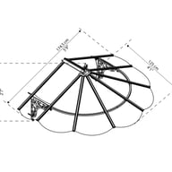 Palram Canopia Iris 1780 Door Canopy Black Dimensions