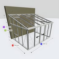 Janssens Arcadia 10x12 Victorian Lean To in Alloy