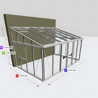 Janssens Arcadia 10x15 Victorian Lean To in Alloy