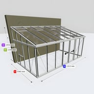 Janssens Arcadia 10x17 Victorian Lean To in Alloy