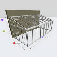 Janssens Arcadia 10x19 Victorian Lean To in Alloy