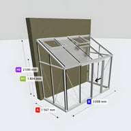 Janssens Arcadia 5x10 Victorian Lean To in Alloy