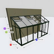 Janssens Arcadia 5x15 Lean To in Green