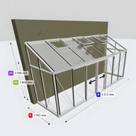 Janssens Arcadia 5x17 Lean To in Alloy