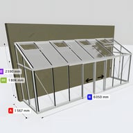Janssens Arcadia 5x19 Lean To in Alloy