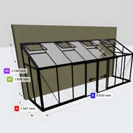 Janssens Arcadia 5x19 Lean To in Black