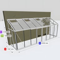 Janssens Arcadia 5x19 Lean To in White