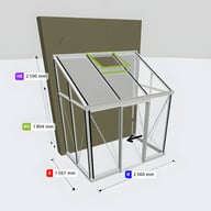 Janssens Arcadia 5x7 Victorian Lean To in Alloy