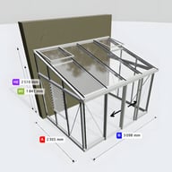Janssens Arcadia 7x10 Victorian Lean To in Alloy