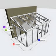 Janssens Arcadia 7x12 Lean To in White