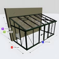 Janssens Arcadia 7x15 Lean To in Green
