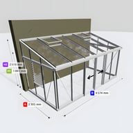 Janssens Arcadia 7x15 Lean To in White