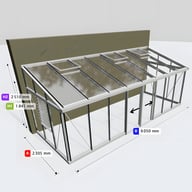 Janssens Arcadia 7x19 Lean To in Alloy