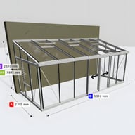 Janssens Arcadia 7x17 Lean To in Alloy