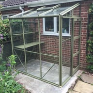 Elite Kensington 4ft lean-to greenhouse, 6x4, olive finish
