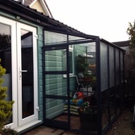 Elite Kensington 4ft lean-to greenhouse, 8x4, graphite finish