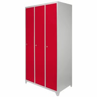 Bulldog 3 Door Wide Storage Locker Red