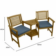 Lichfield Companion Seat With Cushions Dimensions