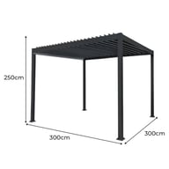 Lichfield 3x3m Garden Pergola Dimensions
