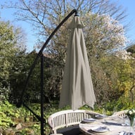 Lichfield Beige 3m Cantilever Parasol Folded