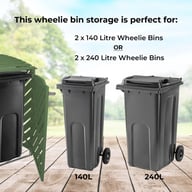 Lichfield Double Wheelie Bin Storage Sage Green Bin Sizes