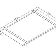 Palram Nancy 1500 Door Canopy Dark Grey Dimensions